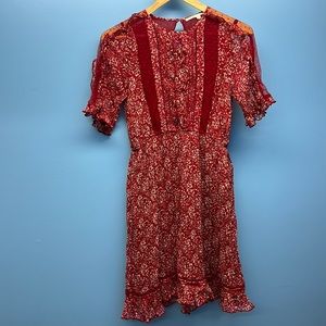 Floreat from anthropologie red dress sz 4